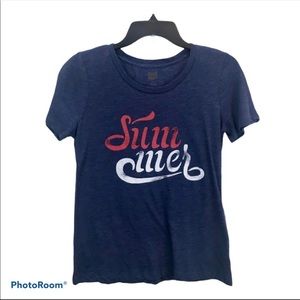 True Craft navy with ‘Summer’ short sleeve tee